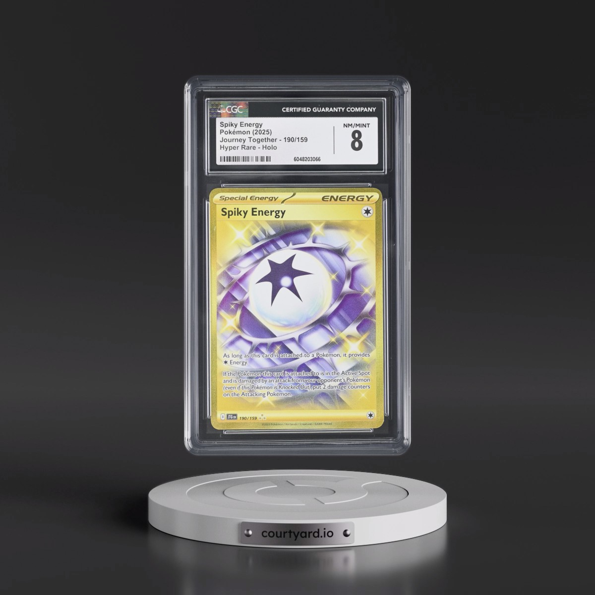 2025 Journey Together - JTG EN Spiky Energy - Hyper Rare Holo #190/159 CGC 8