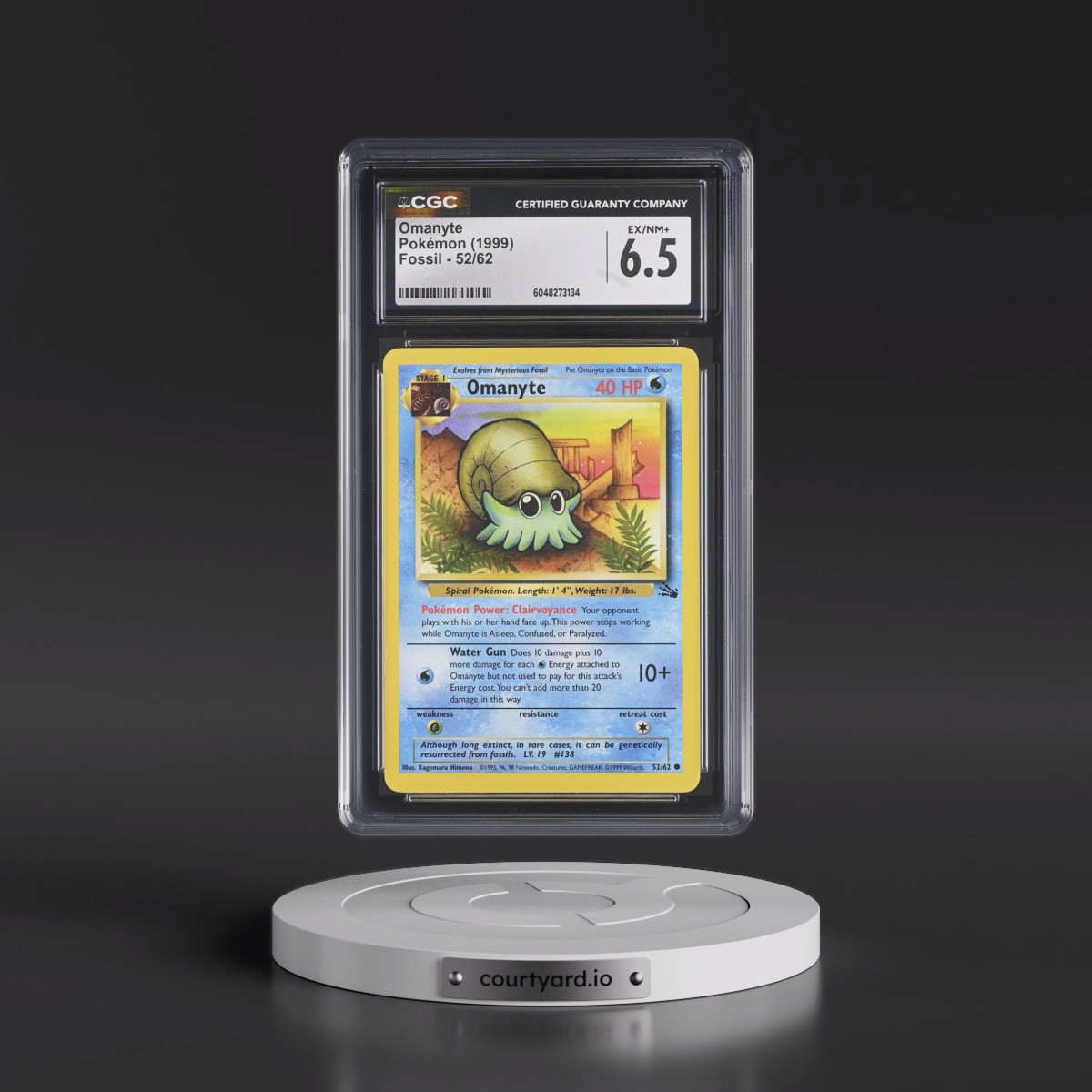 1999 Fossil Omanyte #52/62 CGC 6.5