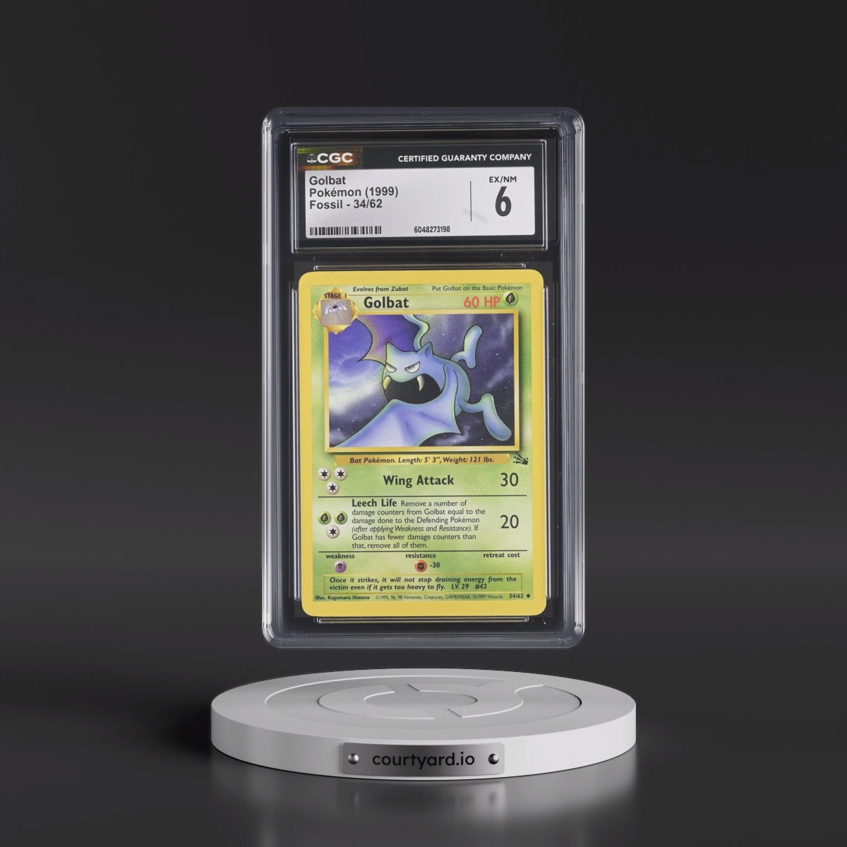 1999 Fossil #34/62 Golbat (CGC 6 EX-NM)
