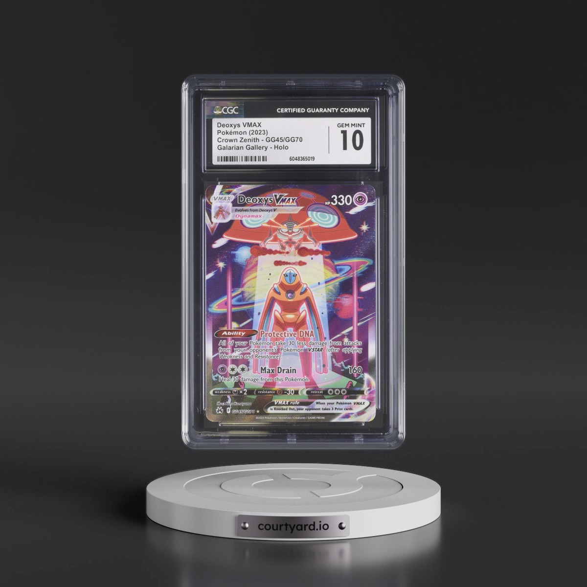 2023 Crown Zenith #GG45/GG70 Deoxys VMAX - Galarian Gallery Holo (CGC 10 GEM MINT)