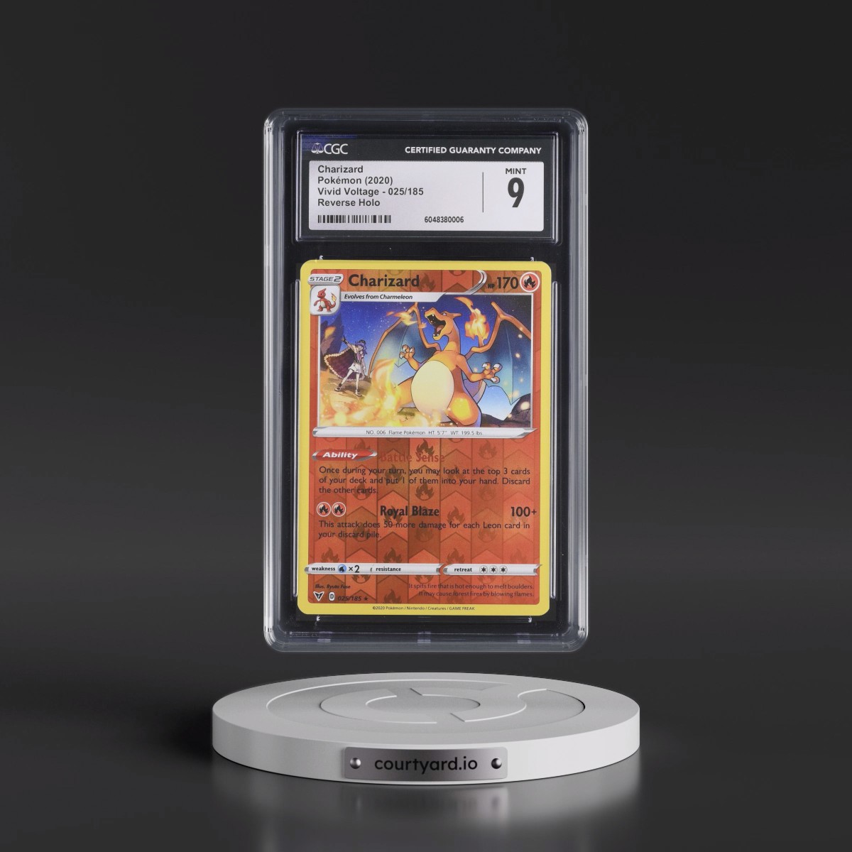 2020 Vivid Voltage #025/185 Charizard - Reverse Holo (CGC 9 MINT)
