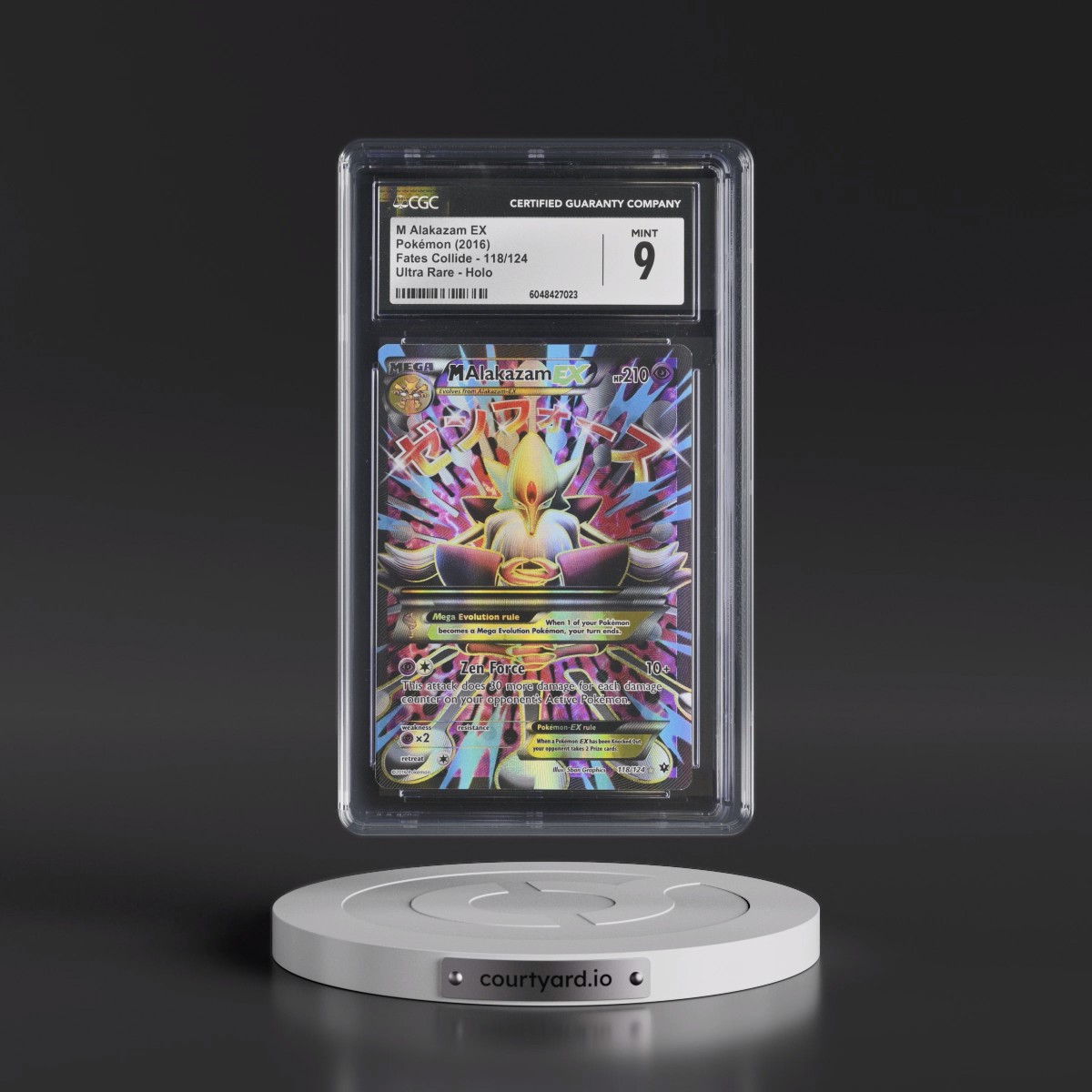 2016 Fates Collide #118/124 M Alakazam EX - Ultra Rare Holo (CGC 9 MINT)