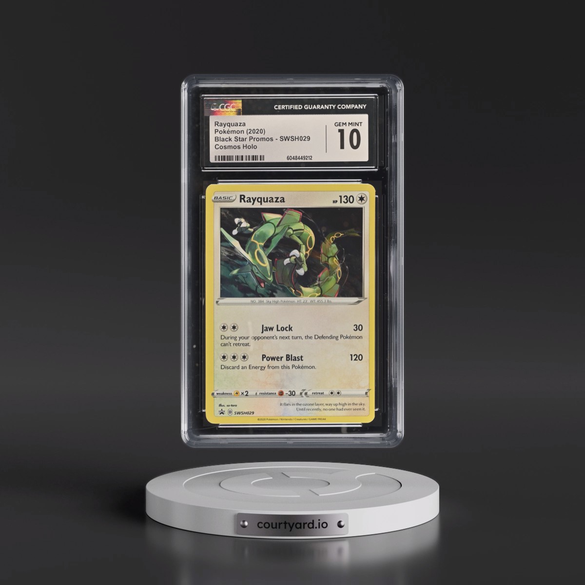 2017 Black Star Promos - Sword & Shield #SWSH029 Rayquaza - Cosmos Holo (CGC 10 GEM MINT)
