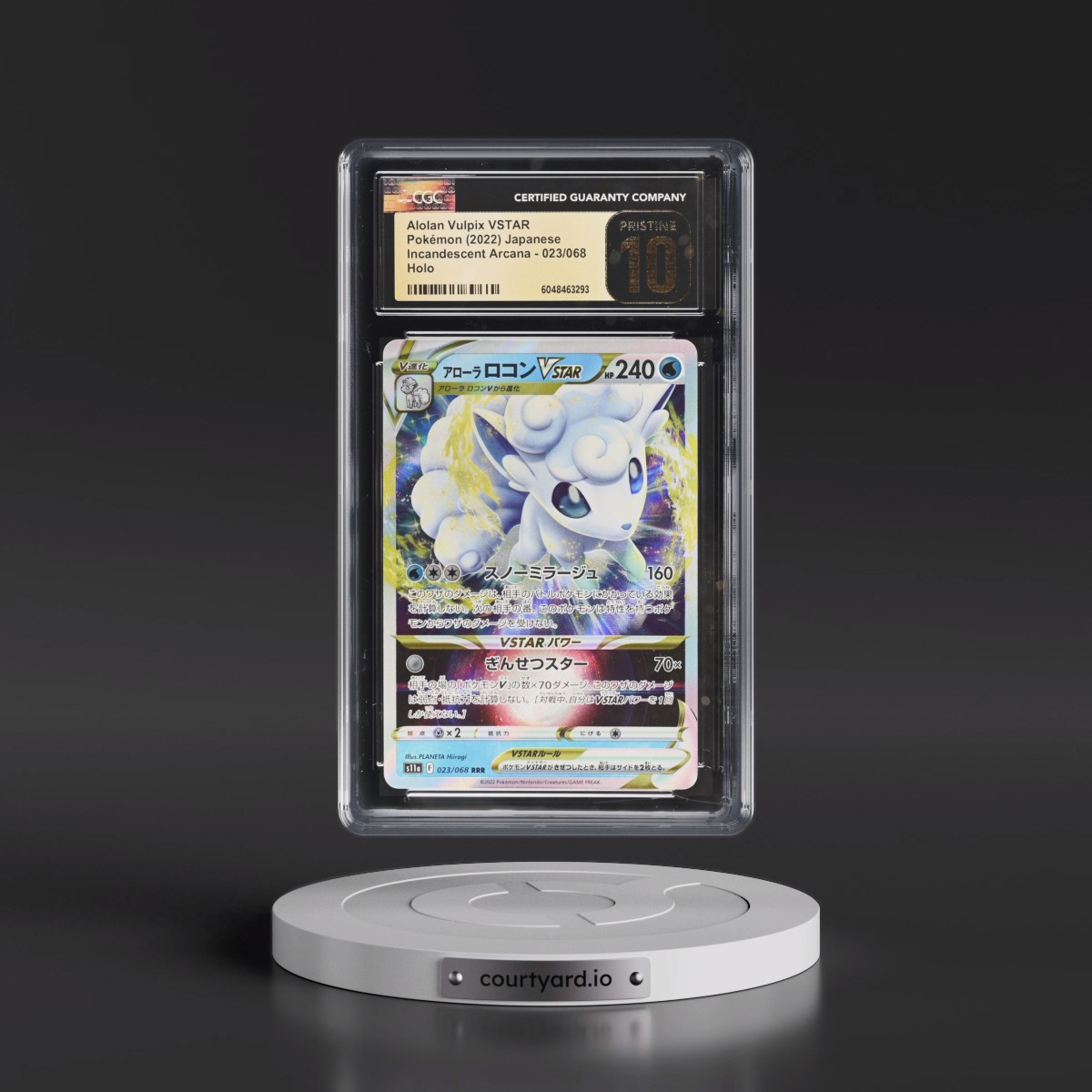 2022 Incandescent Arcana #023/068 Alolan Vulpix VSTAR - Holo (CGC 10 PRISTINE)