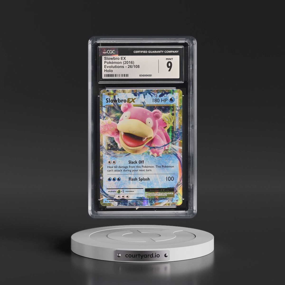 2016 Evolutions #26/108 Slowbro EX - Holo (CGC 9 MINT)