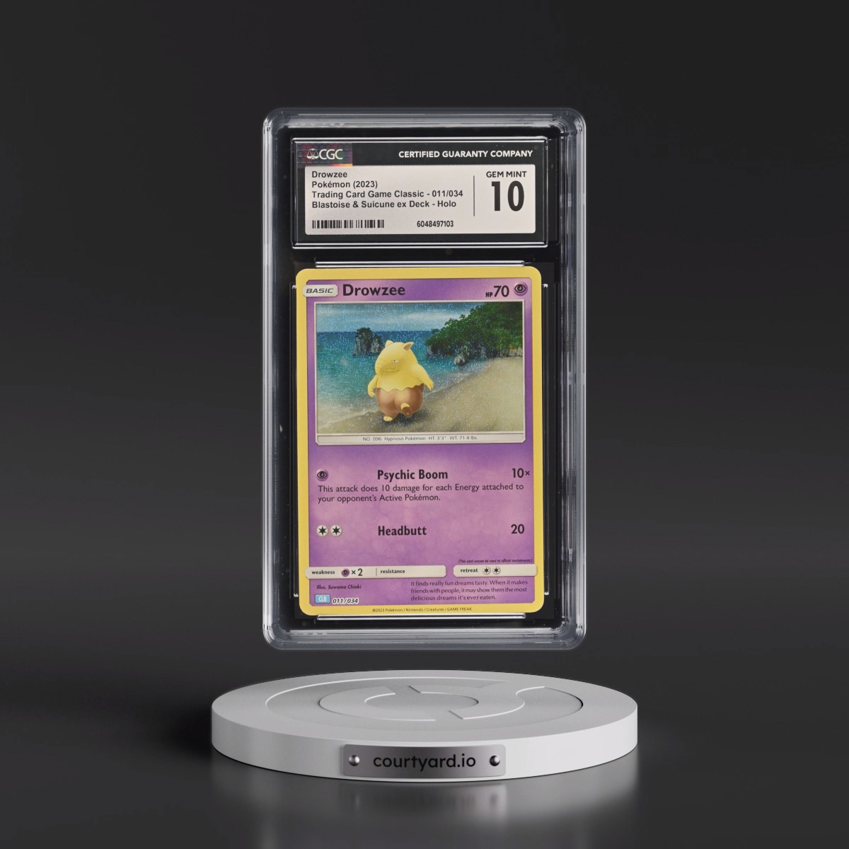 2023 Trading Card Game Classic - CLV, CLC, CLB #011/034 Drowzee - Blastoise & Suicune ex Deck - CLB Holo (CGC 10 GEM MINT)