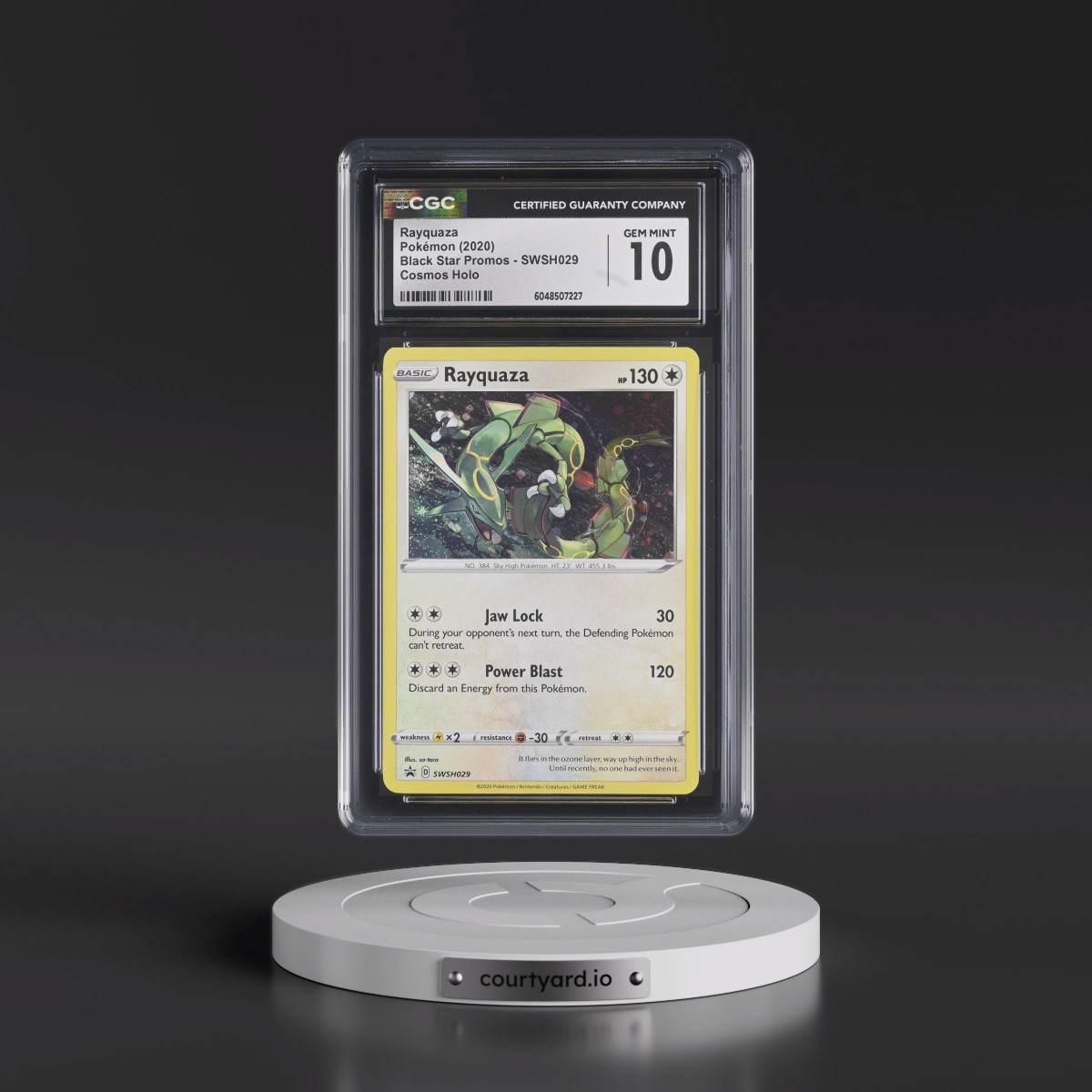 2017 Black Star Promos - Sword & Shield #SWSH029 Rayquaza - Cosmos Holo (CGC 10 GEM MINT)