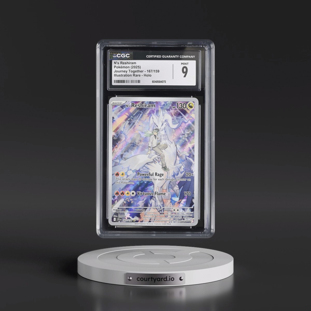 2024 Journey Together - JTG EN #167/159 N's Reshiram - Illustration Rare Holo (CGC 9 MINT)
