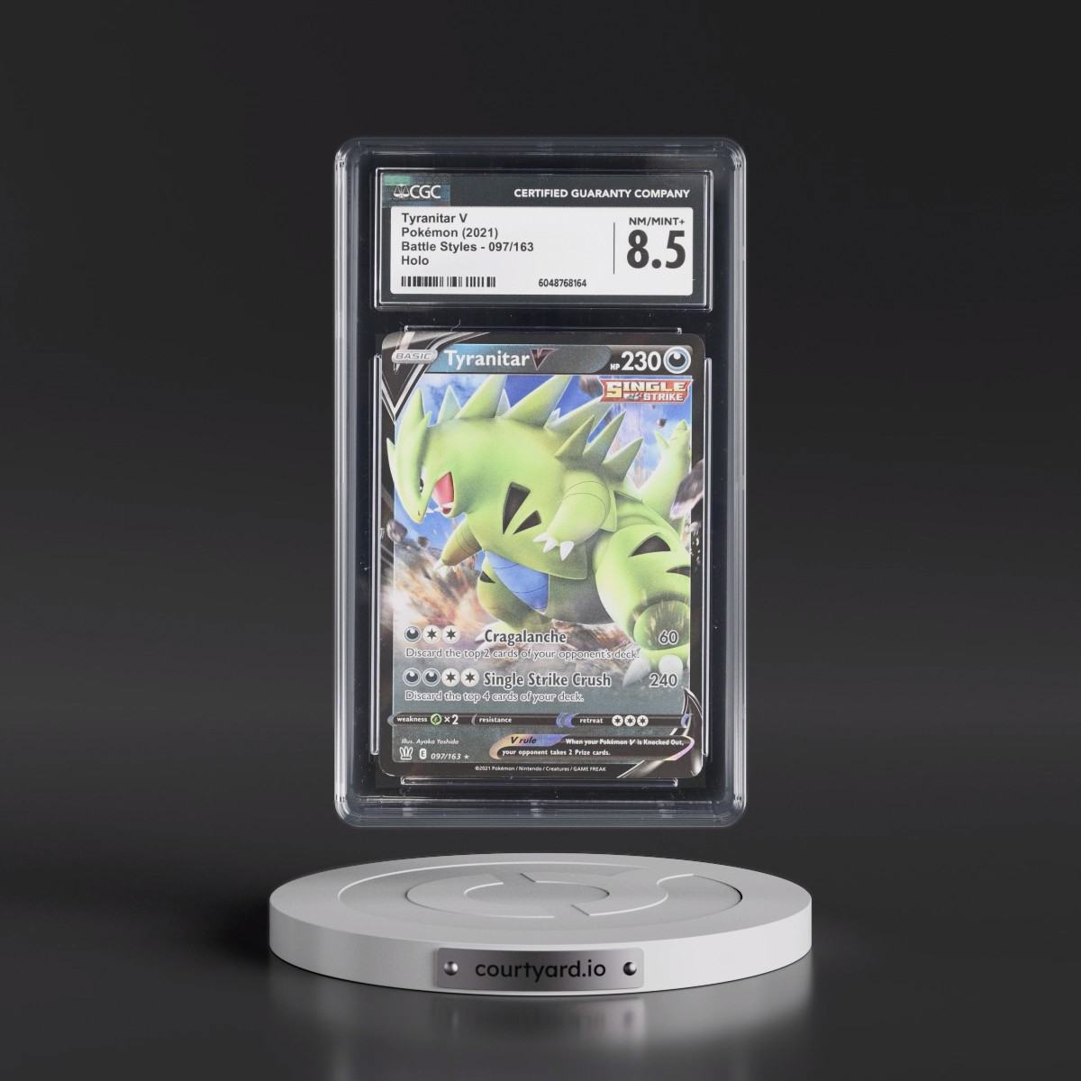 2021 Battle Styles #097/163 Tyranitar V - Holo (CGC 8.5 NM-MT+)