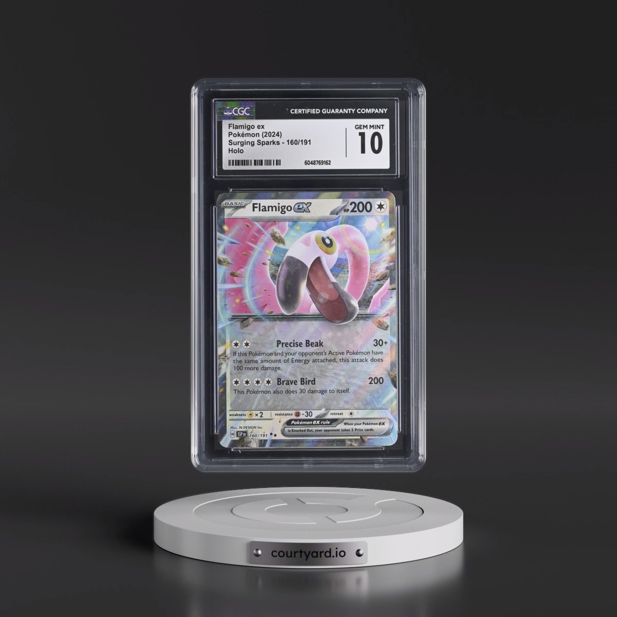 2024 Surging Sparks - SSP EN #160/191 Flamigo ex - Holo (CGC 10 GEM MINT)