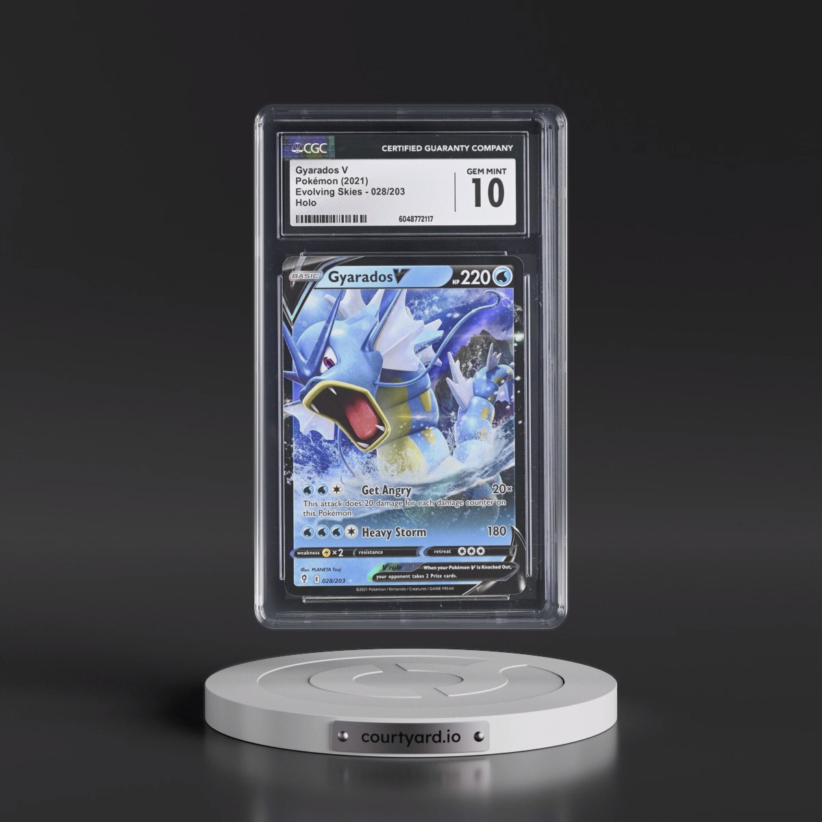2021 Evolving Skies #028/203 Gyarados V - Holo Ultra Rare (CGC 10 GEM MINT)