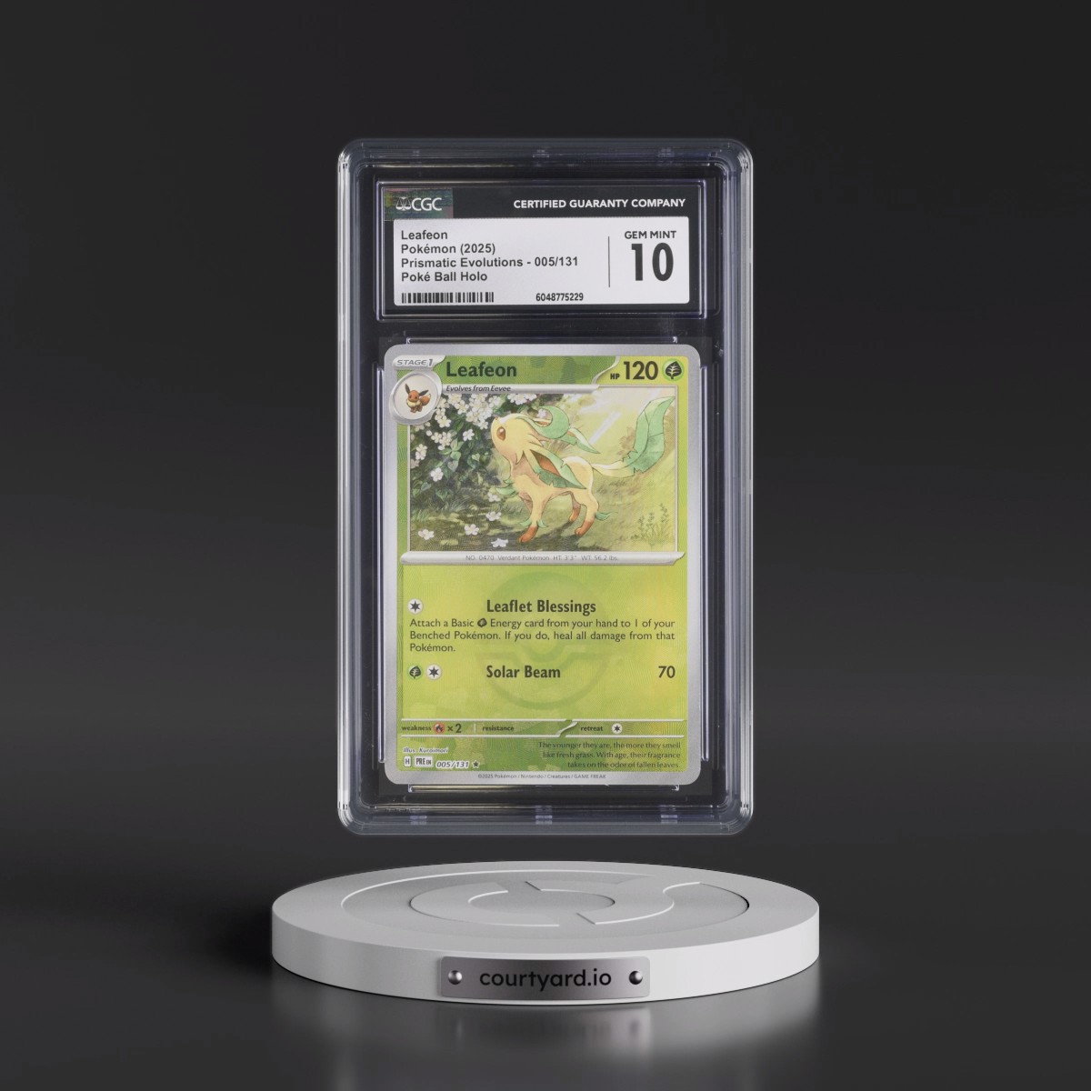 2024 Prismatic Evolutions - PRE EN #005/131 Leafeon - Poké Ball Holo (CGC 10 GEM MINT)