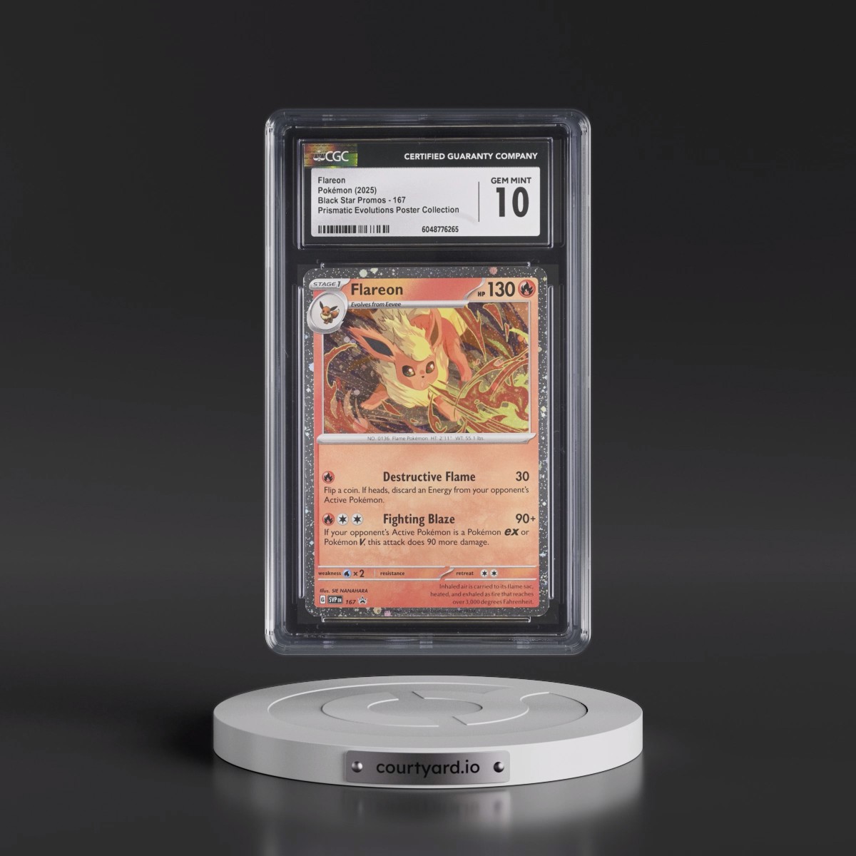 2023 Black Star Promos - Scarlet & Violet SVP EN #167 Flareon - Prismatic Evolutions Poster Collection (Cosmos Holo) (CGC 10 GEM MINT)