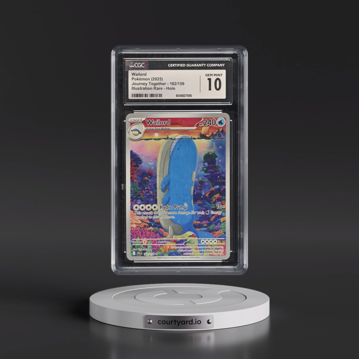2024 Journey Together - JTG EN #162/159 Wailord - Illustration Rare Holo (CGC 10 GEM MINT)