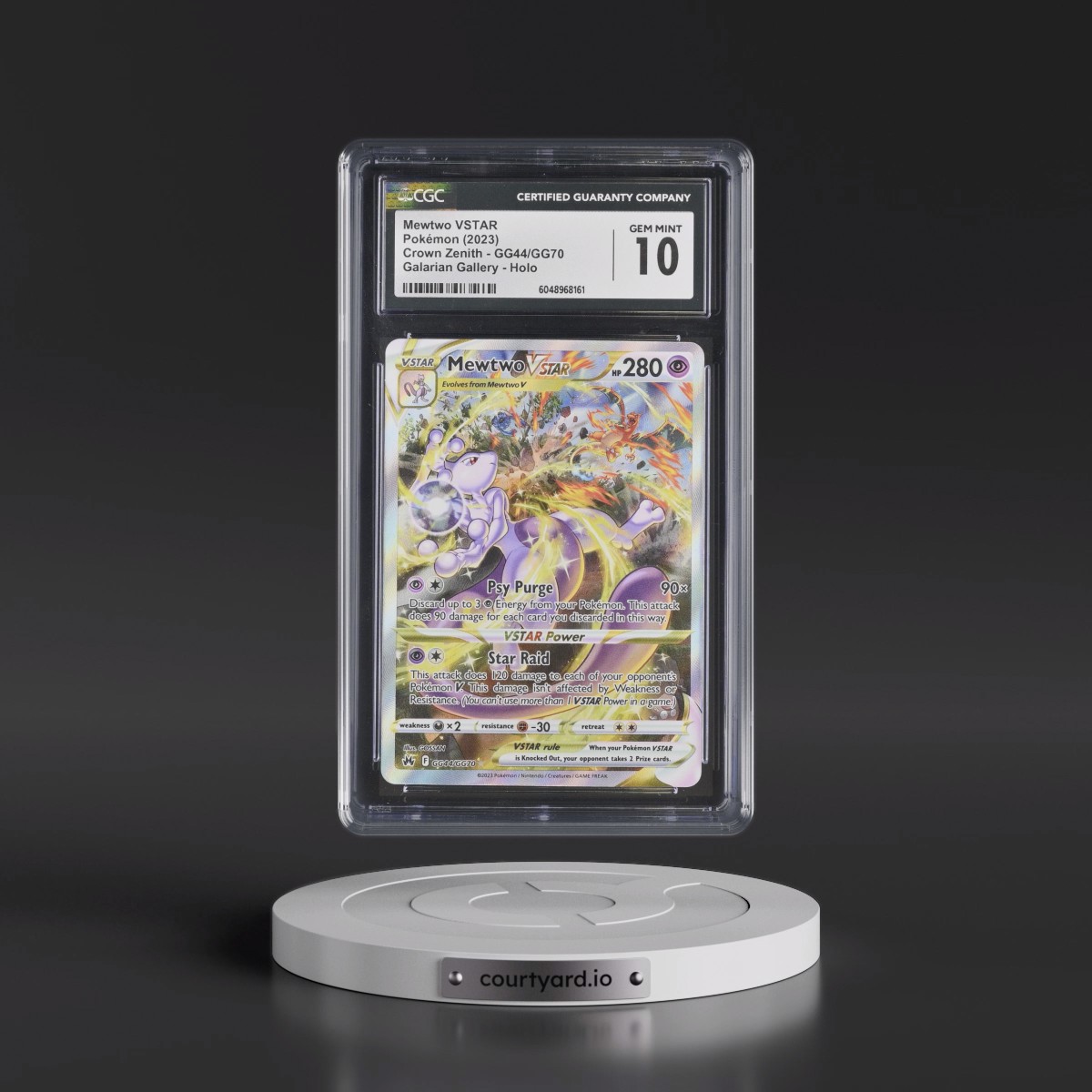 2023 Crown Zenith #GG44/GG70 Mewtwo VSTAR - Galarian Gallery Holo (CGC 10 GEM MINT)