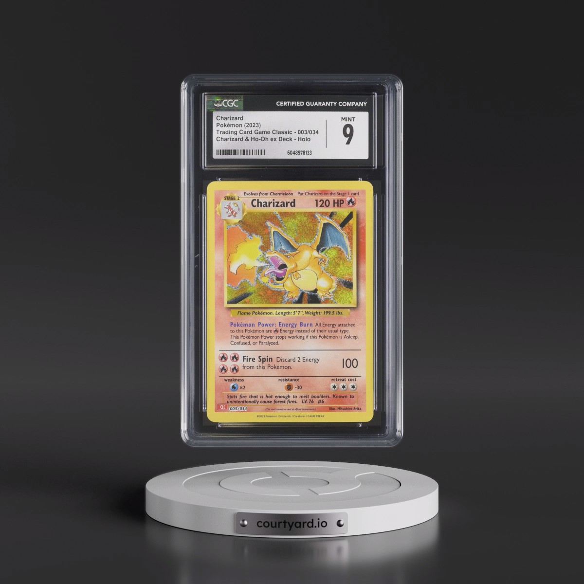 2023 Trading Card Game Classic - CLV, CLC, CLB #003/034 Charizard - Charizard & Ho-Oh ex Deck - CLC Holo (CGC 9 MINT)