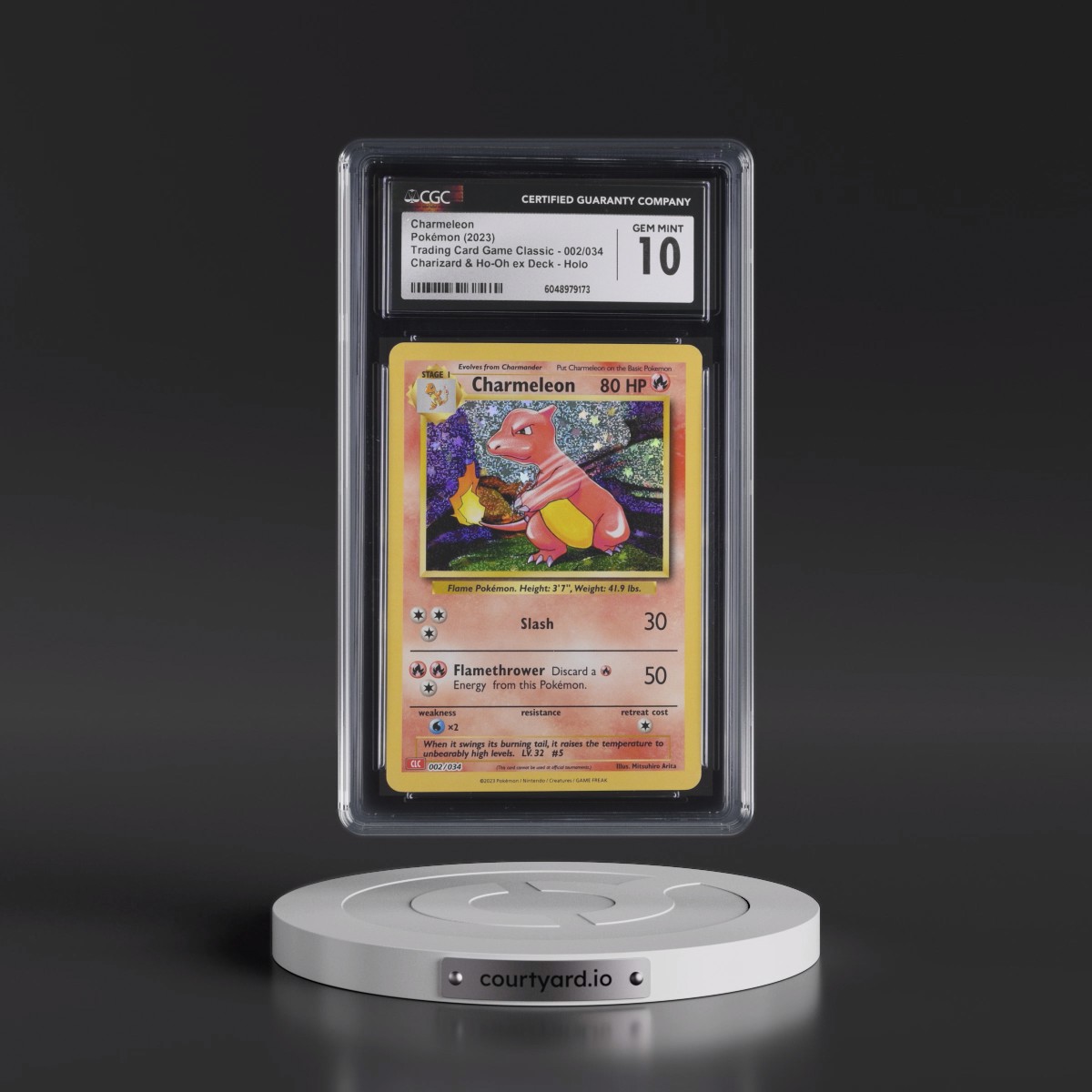 2023 Trading Card Game Classic - CLV, CLC, CLB #002/034 Charmeleon - Charizard & Ho-Oh ex Deck - CLC Holo (CGC 10 GEM MINT)