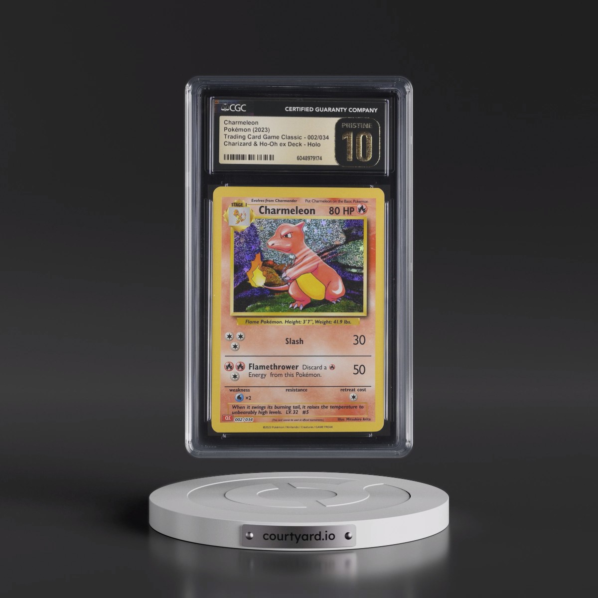 2023 Trading Card Game Classic - CLV, CLC, CLB #002/034 Charmeleon - Charizard & Ho-Oh ex Deck - CLC Holo (CGC 10 PRISTINE)