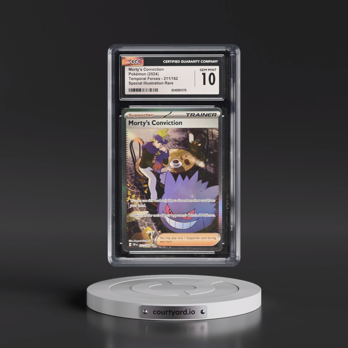 2023 Temporal Forces - TEF EN #211/162 Morty's Conviction - Special Illustration Rare (Holo) (CGC 10 GEM MINT)