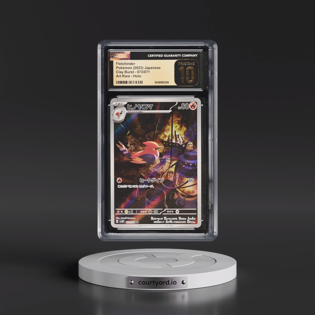 2023 Clay Burst #073/071 Fletchinder - Art Rare Holo (CGC 10 PRISTINE)