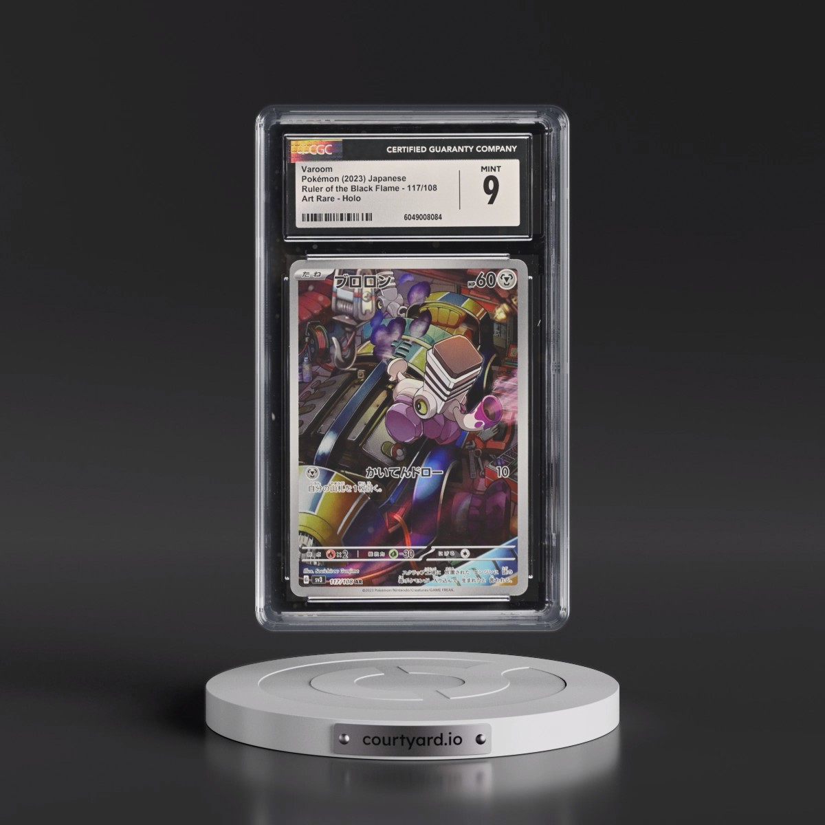 2023 Pokémon SV3-Ruler of the Black Flame #117 Varoom - Art Rare (CGC 9 MINT)