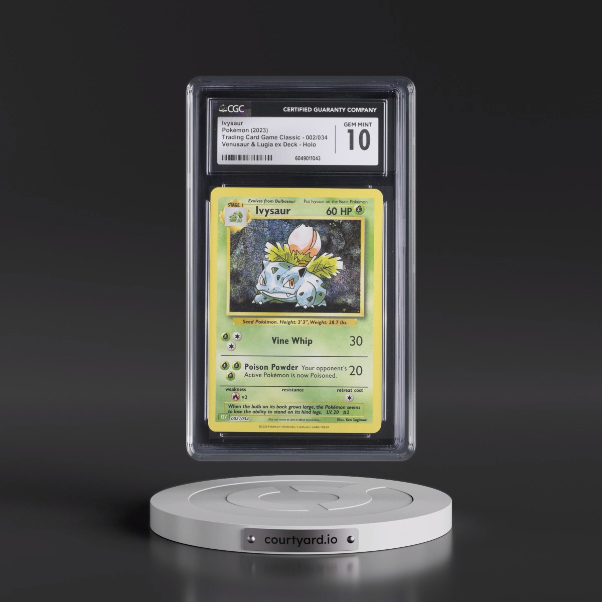 2023 Trading Card Game Classic - CLV, CLC, CLB #002/034 Ivysaur - Venusaur & Lugia ex Deck - CLV Holo (CGC 10 GEM MINT)