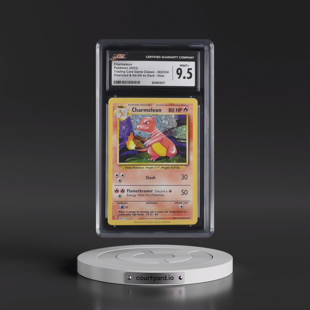 2023 Trading Card Game Classic - CLV, CLC, CLB #002/034 Charmeleon - Charizard & Ho-Oh ex Deck - CLC Holo (CGC 9.5 MINT+)