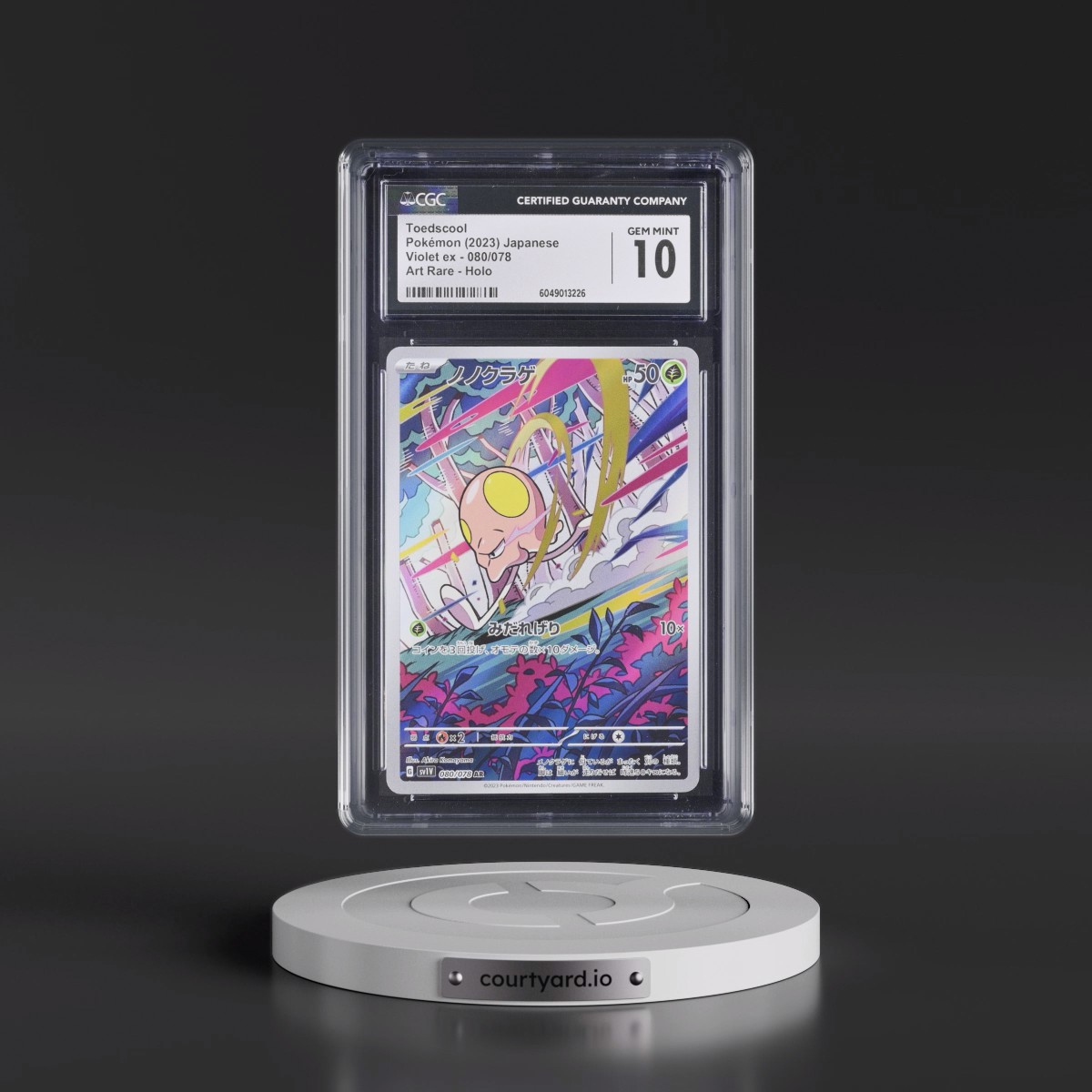 2023 Pokémon Sv1v-Violet EX #080 Toedscool - Art Rare (CGC 10 GEM MINT)