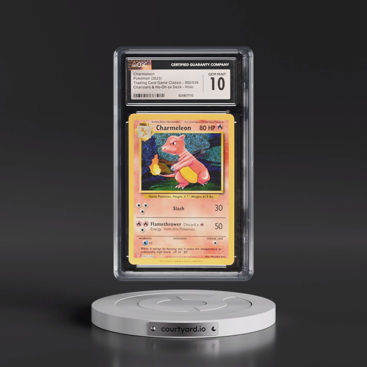 2023 Trading Card Game Classic - CLV, CLC, CLB #002/034 Charmeleon - Charizard & Ho-Oh ex Deck - CLC Holo (CGC 10 GEM MINT)