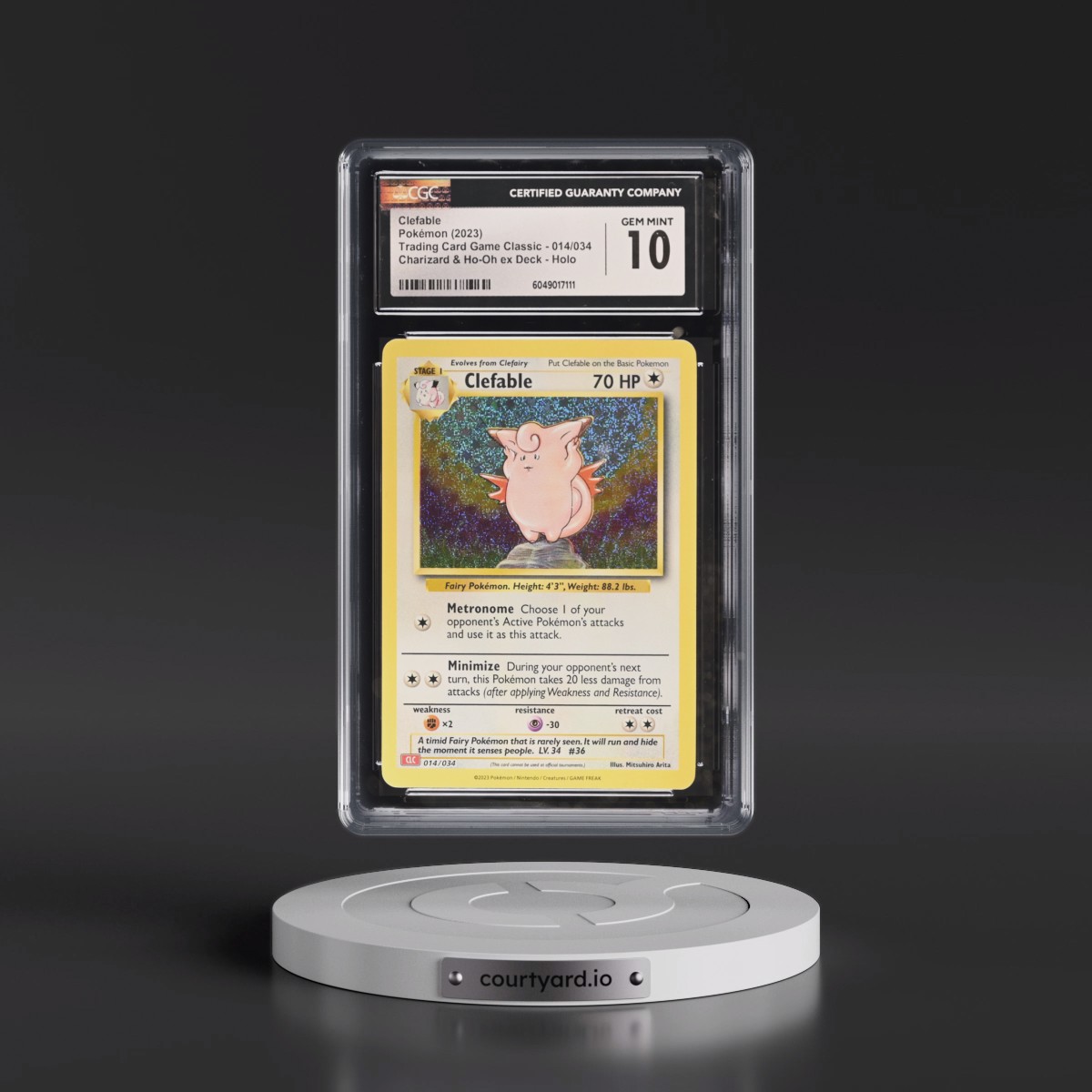 2023 Trading Card Game Classic - CLV, CLC, CLB #014/034 Clefable - Charizard & Ho-Oh ex Deck - CLC Holo (CGC 10 GEM MINT)