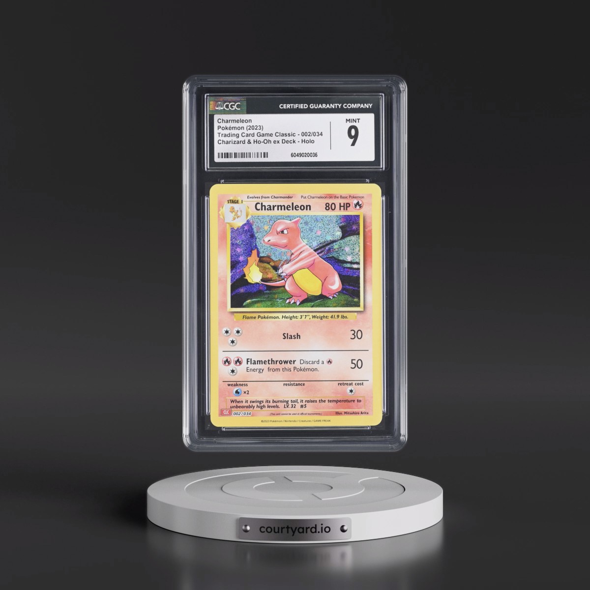 2023 Trading Card Game Classic - CLV, CLC, CLB #002/034 Charmeleon - Charizard & Ho-Oh ex Deck - CLC Holo (CGC 9 MINT)
