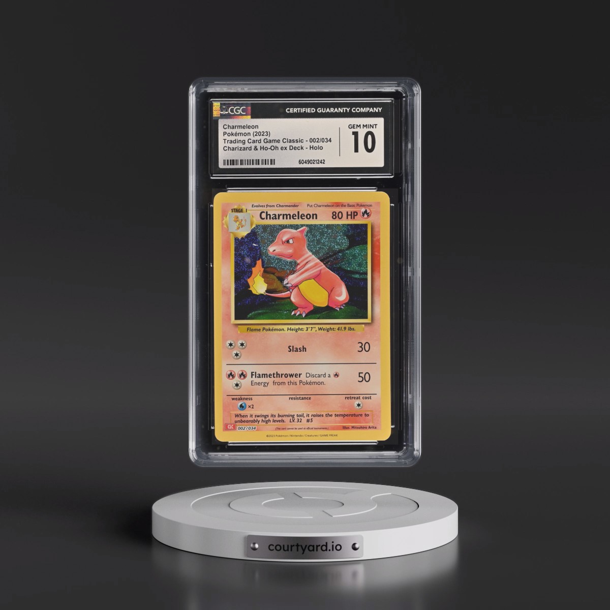 2023 Trading Card Game Classic - CLV, CLC, CLB #002/034 Charmeleon - Charizard & Ho-Oh ex Deck - CLC Holo (CGC 10 GEM MINT)