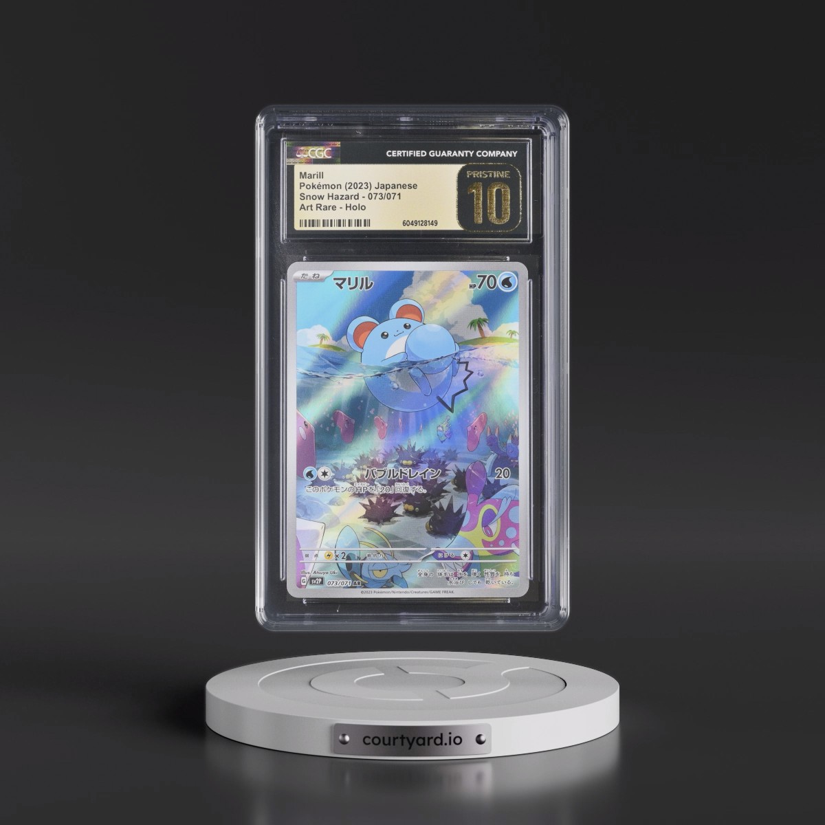 2023 Pokémon Sv2p-Snow Hazard #073 Marill - Art Rare (CGC 10 PRISTINE)