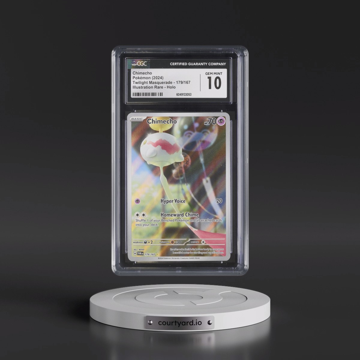 2024 Twilight Masquerade - TWM EN #179/167 Chimecho - Illustration Rare Holo (CGC 10 GEM MINT)