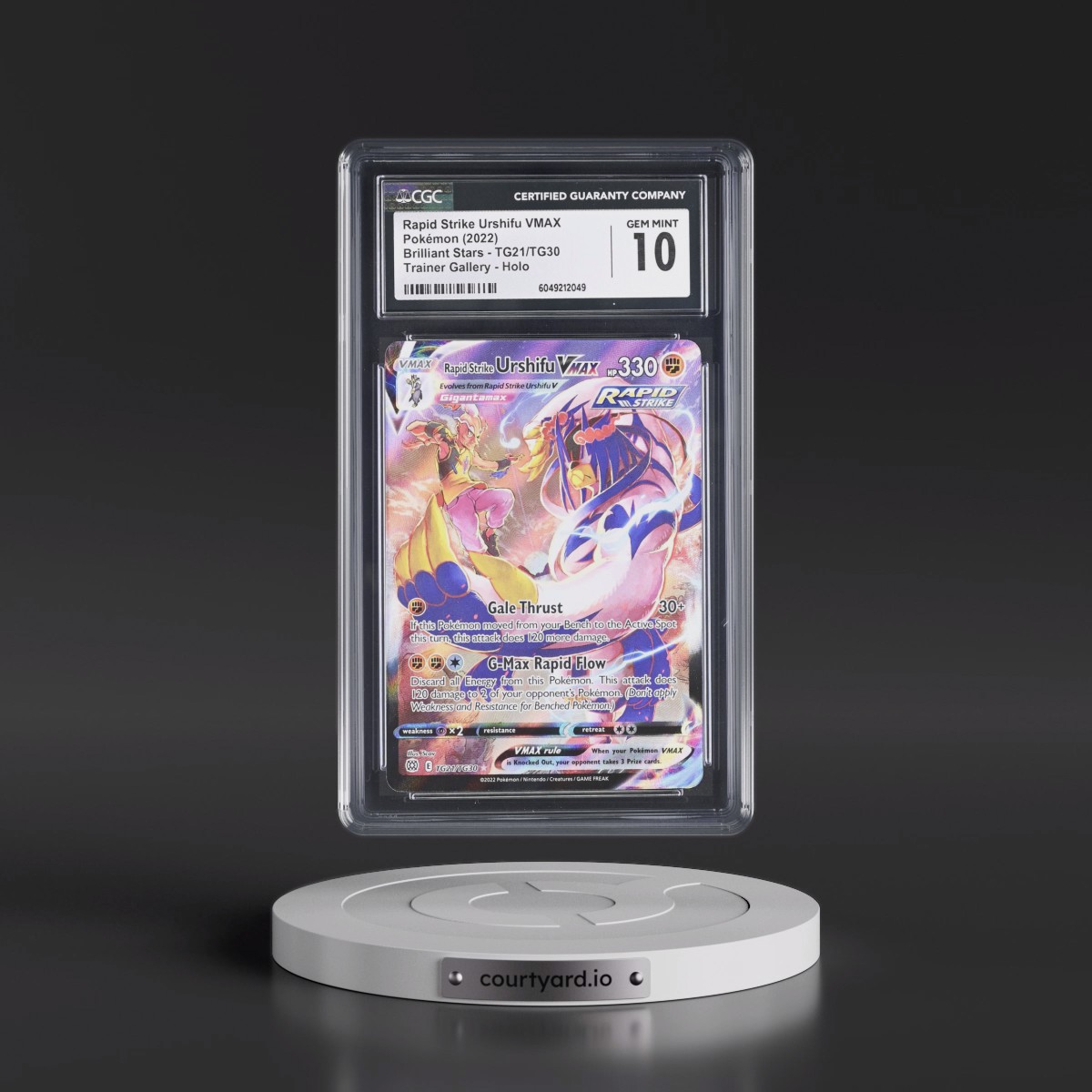 2022 Brilliant Stars #TG21/TG30 Rapid Strike Urshifu VMAX - Trainer Gallery Holo (CGC 10 GEM MINT)