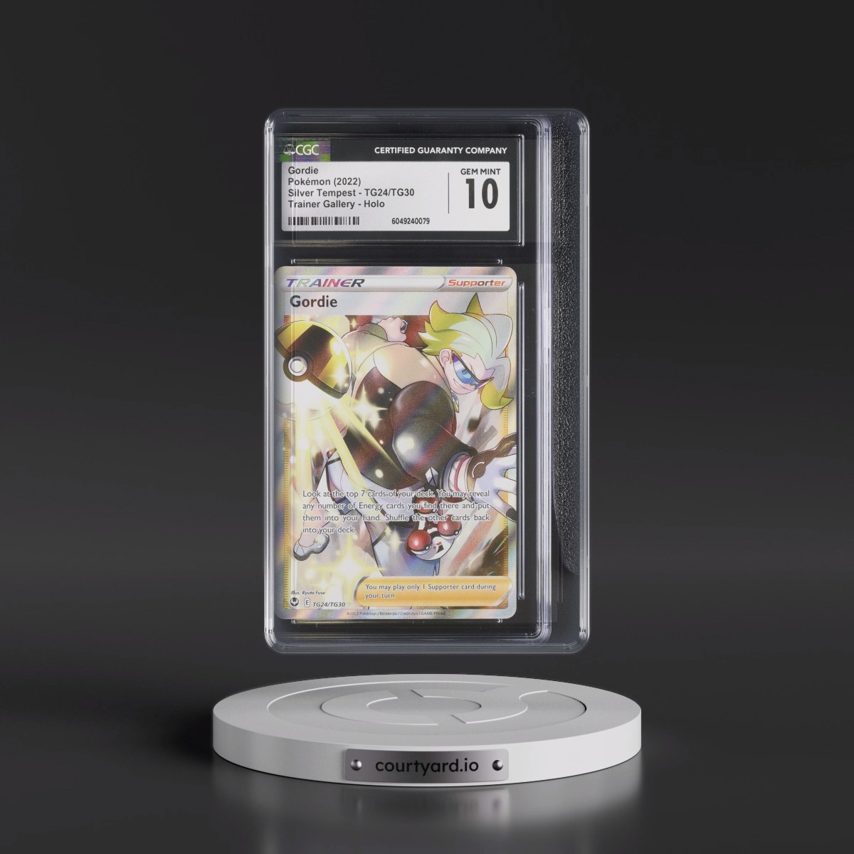 2022 Silver Tempest #TG24/TG30 Gordie - Trainer Gallery Holo (CGC 10 GEM MINT)