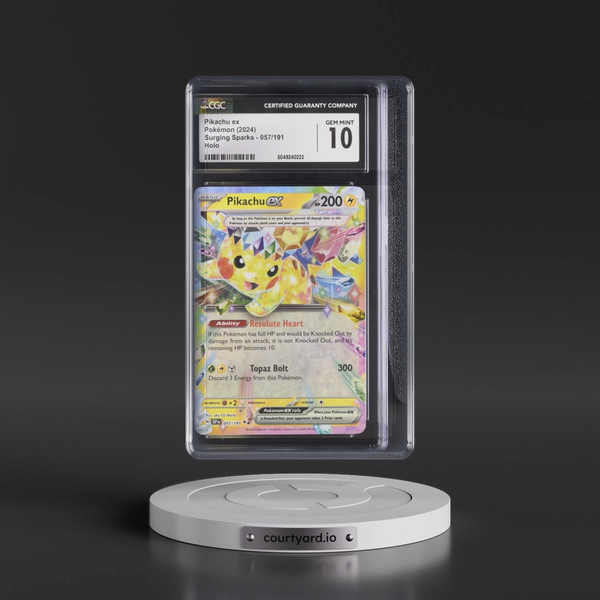 2024 Surging Sparks - SSP EN Pikachu ex - Holo #057/191 CGC 10