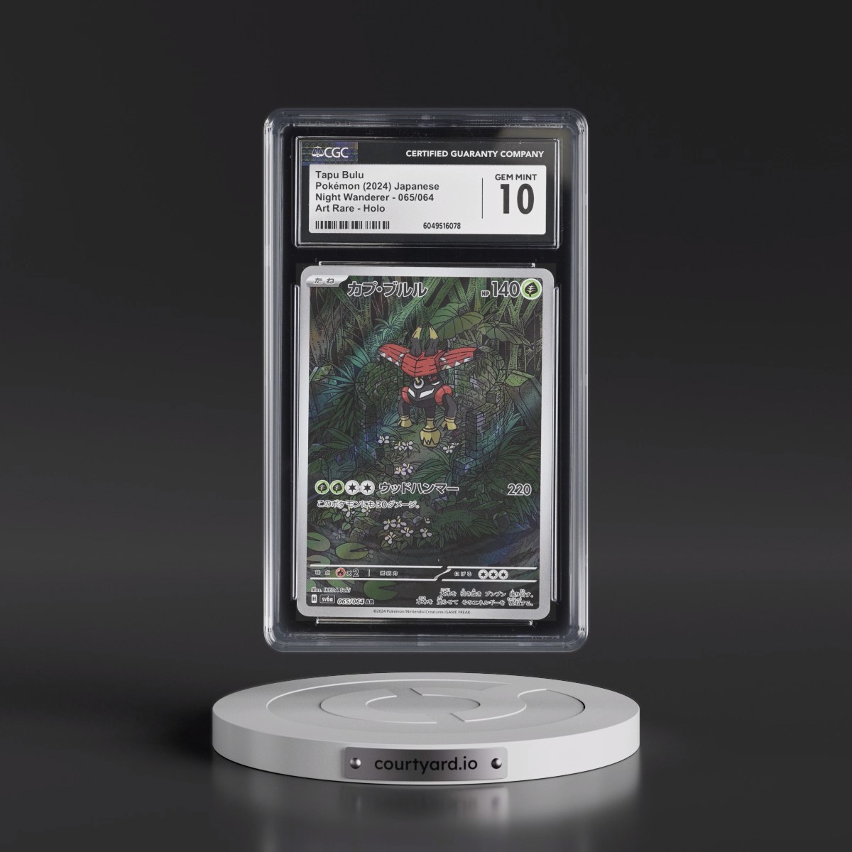 2024 Pokémon Sv6a-Night Wanderer #065 Tapu Bulu - Art Rare (CGC 10 GEM MINT)