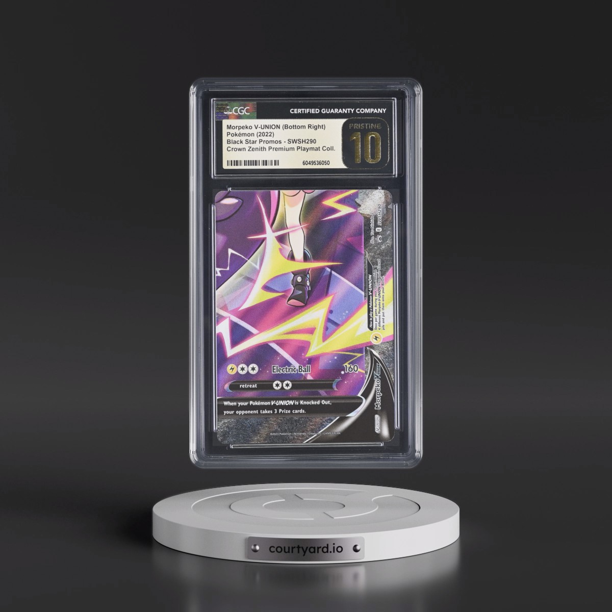 2017 Black Star Promos - Sword & Shield #SWSH290 Morpeko V-UNION - Crown Zenith Premium Playmat Collection (CGC 10 PRISTINE)