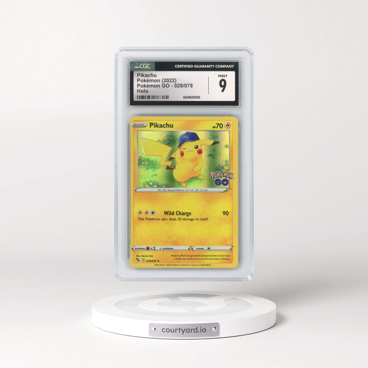 2022 Pokémon GO #028/078 Pikachu - Holo (CGC 9 MINT)