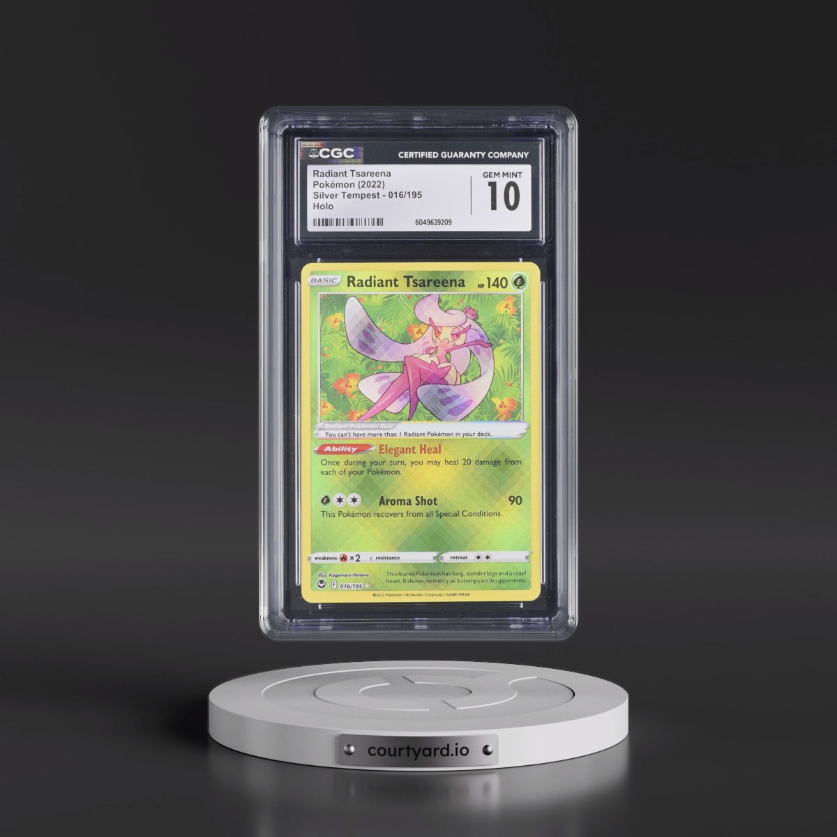 2022 Silver Tempest #016/195 Radiant Tsareena - Holo (CGC 10 GEM MINT)