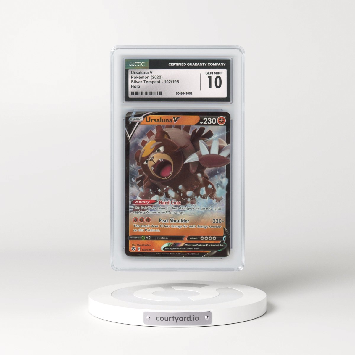 2022 Silver Tempest #102/195 Ursaluna V - Holo (CGC 10 GEM MINT)