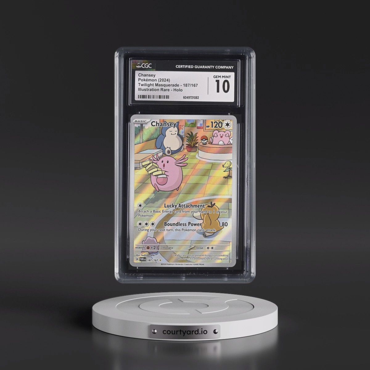 2024 Twilight Masquerade - TWM EN #187/167 Chansey - Illustration Rare Holo (CGC 10 GEM MINT)