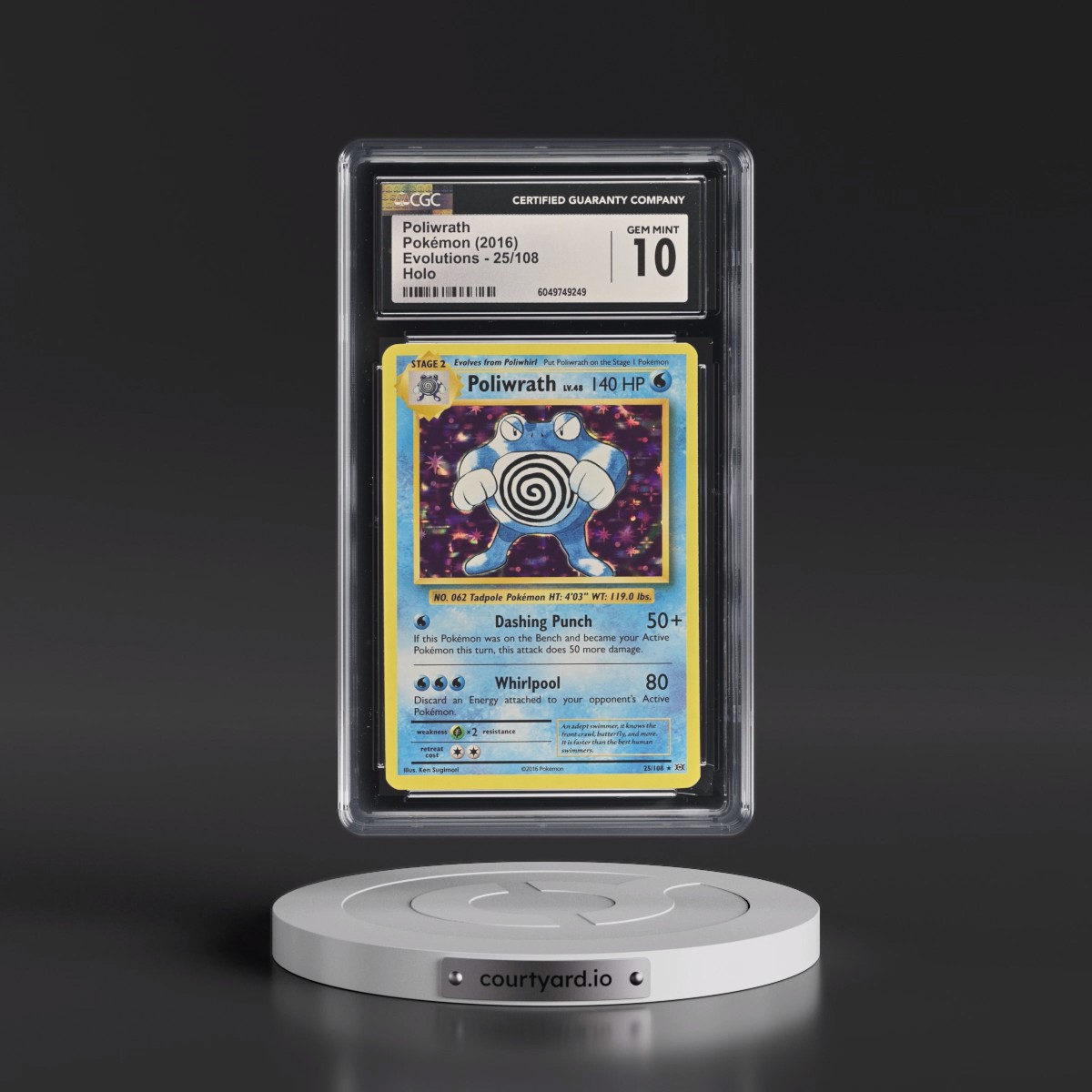 2016 Evolutions #25/108 Poliwrath - Holo (CGC 10 GEM MINT)