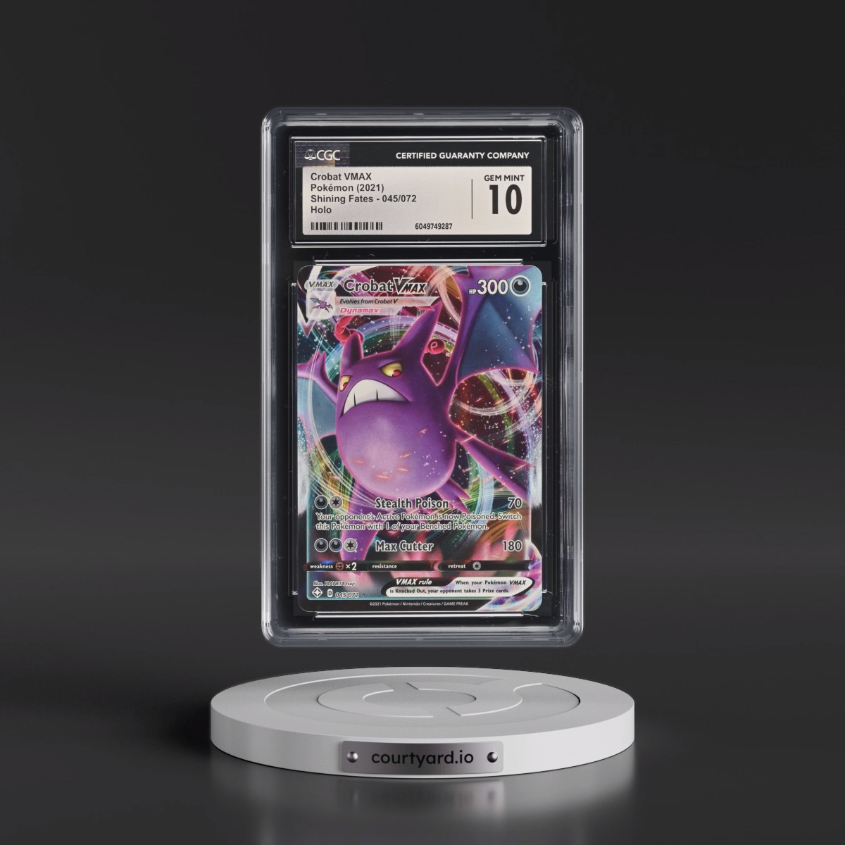2021 Shining Fates #045/072 Crobat VMAX - Holo (CGC 10 GEM MINT)
