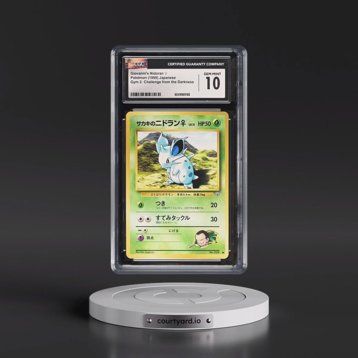 1999 Gym 2: Challenge from the Darkness Giovanni's Nidoran â?? (CGC 10 GEM MINT)