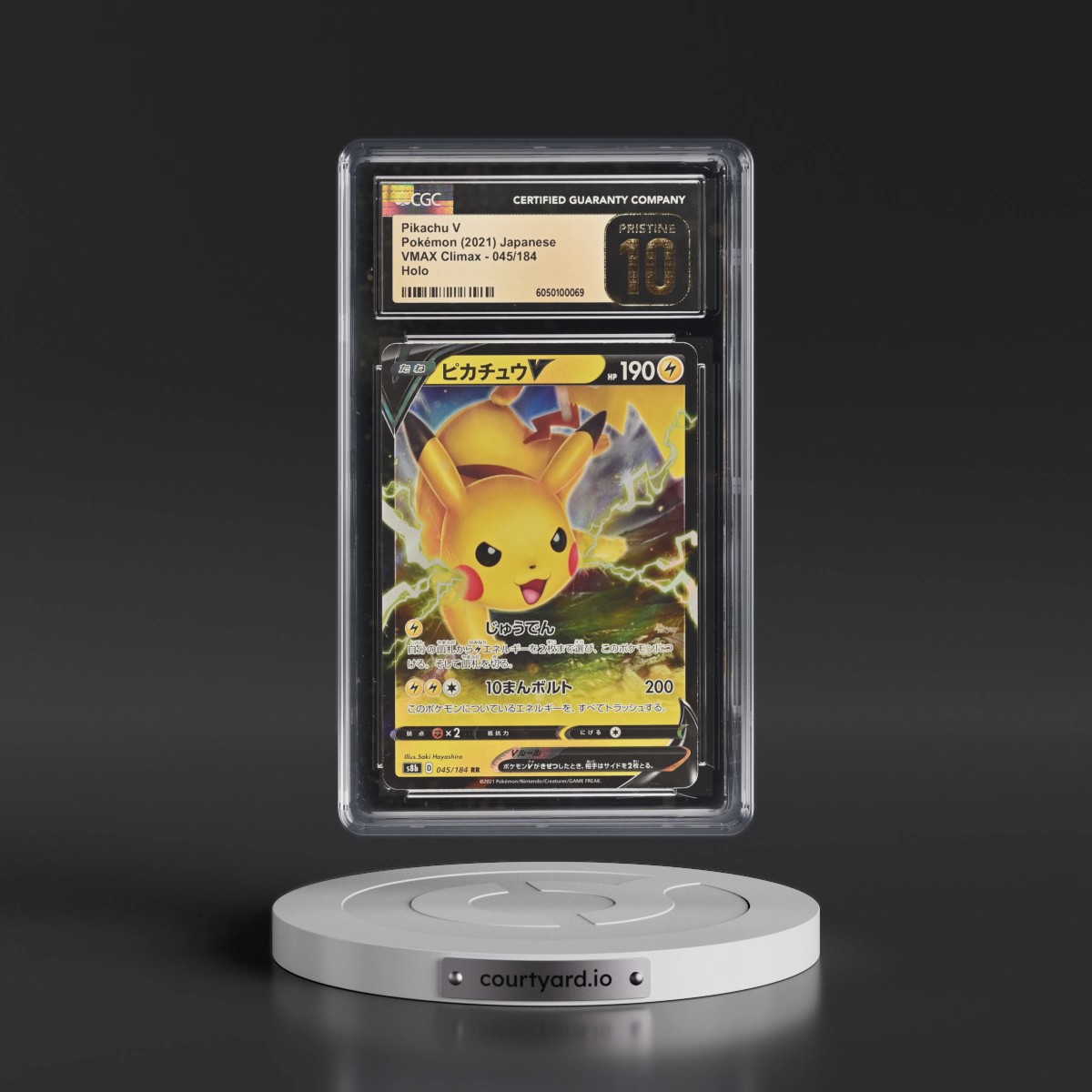2021 VMAX Climax #045/184 Pikachu V - Holo (CGC 10 PRISTINE)