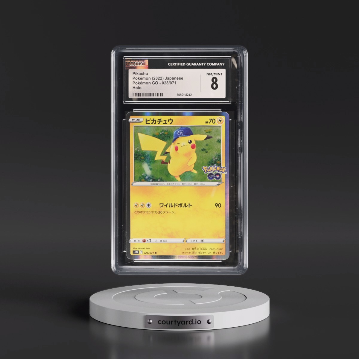 2022 Pokémon GO #028/071 Pikachu - Holo (CGC 8 NM-MT)