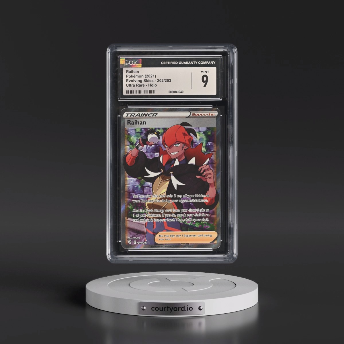 2021 Evolving Skies #202/203 Raihan - Ultra Rare Holo (CGC 9 MINT)