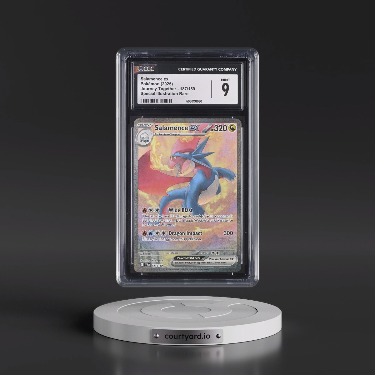2024 Journey Together - JTG EN #187/159 Salamence ex - Special Illustration Rare (Holo) (CGC 9 MINT)